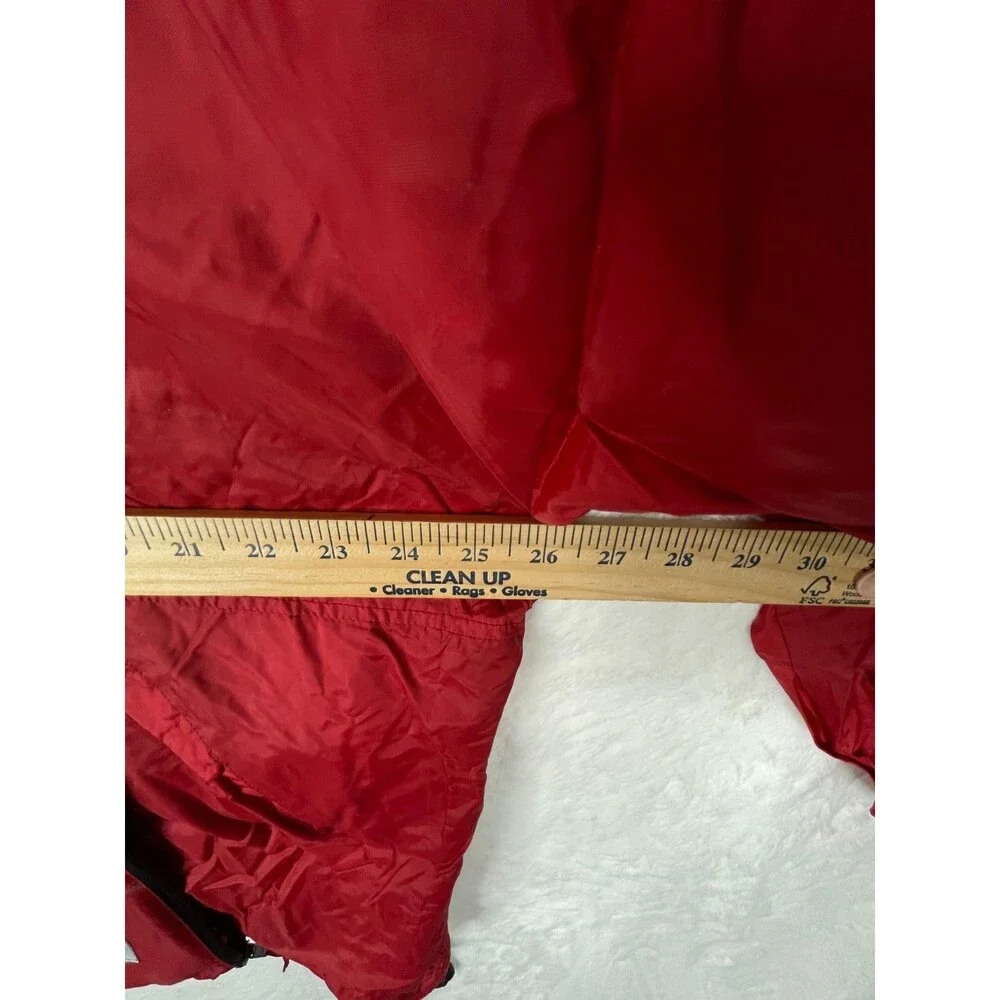 Vintage GAP Anorak Jacket Mens Large Red Nylon Pullover Pockets Rain Hoodie Y2K